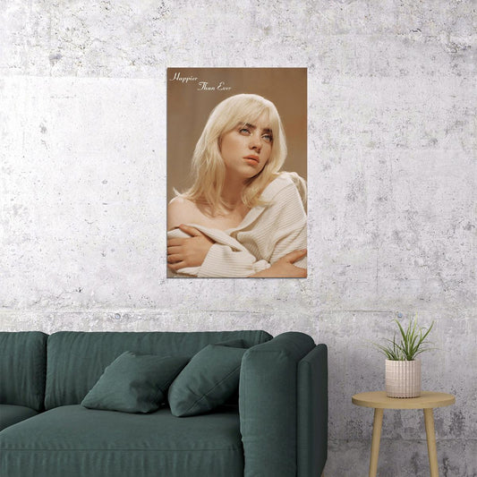 Billie Eilish Happier Than Ever Music Album Poster Wall Art Print Home Wall Decor - xonomax