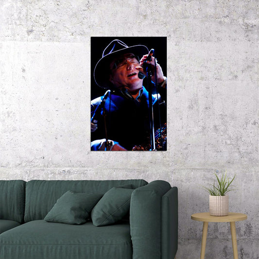 Van Morrison Jumping During Concert Poster Wall Art Print Home Wall Decor - xonomax
