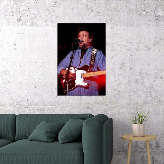 Close Up Of Country Singer Waylon Jennings Poster Wall Art Print Home Wall Decor - xonomax