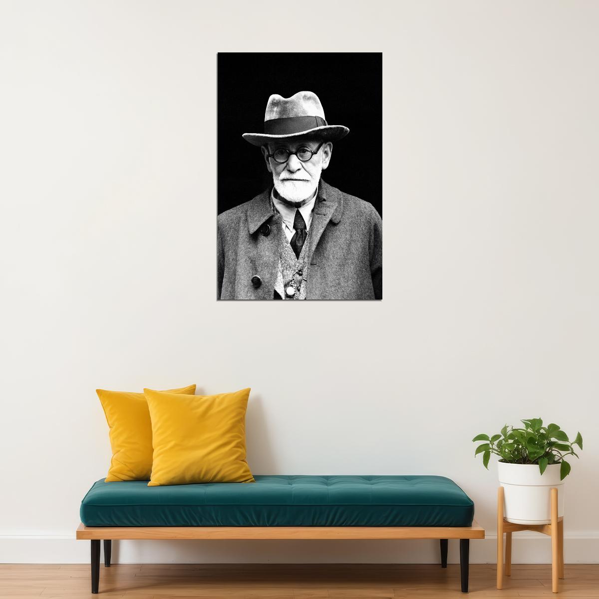 Portrait Of Sigmund Freud Medicine Doctor Poster Wall Art Print Home Wall Decor