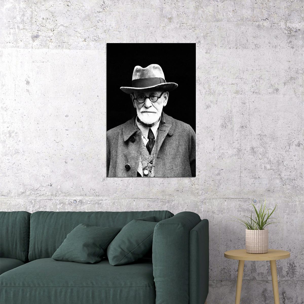 Portrait Of Sigmund Freud Medicine Doctor Poster Wall Art Print Home Wall Decor