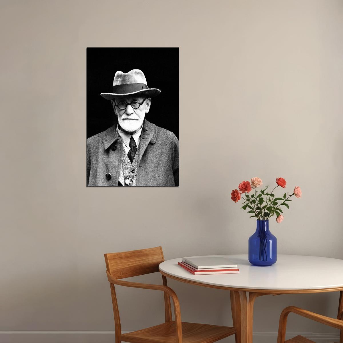 Portrait Of Sigmund Freud Medicine Doctor Poster Wall Art Print Home Wall Decor