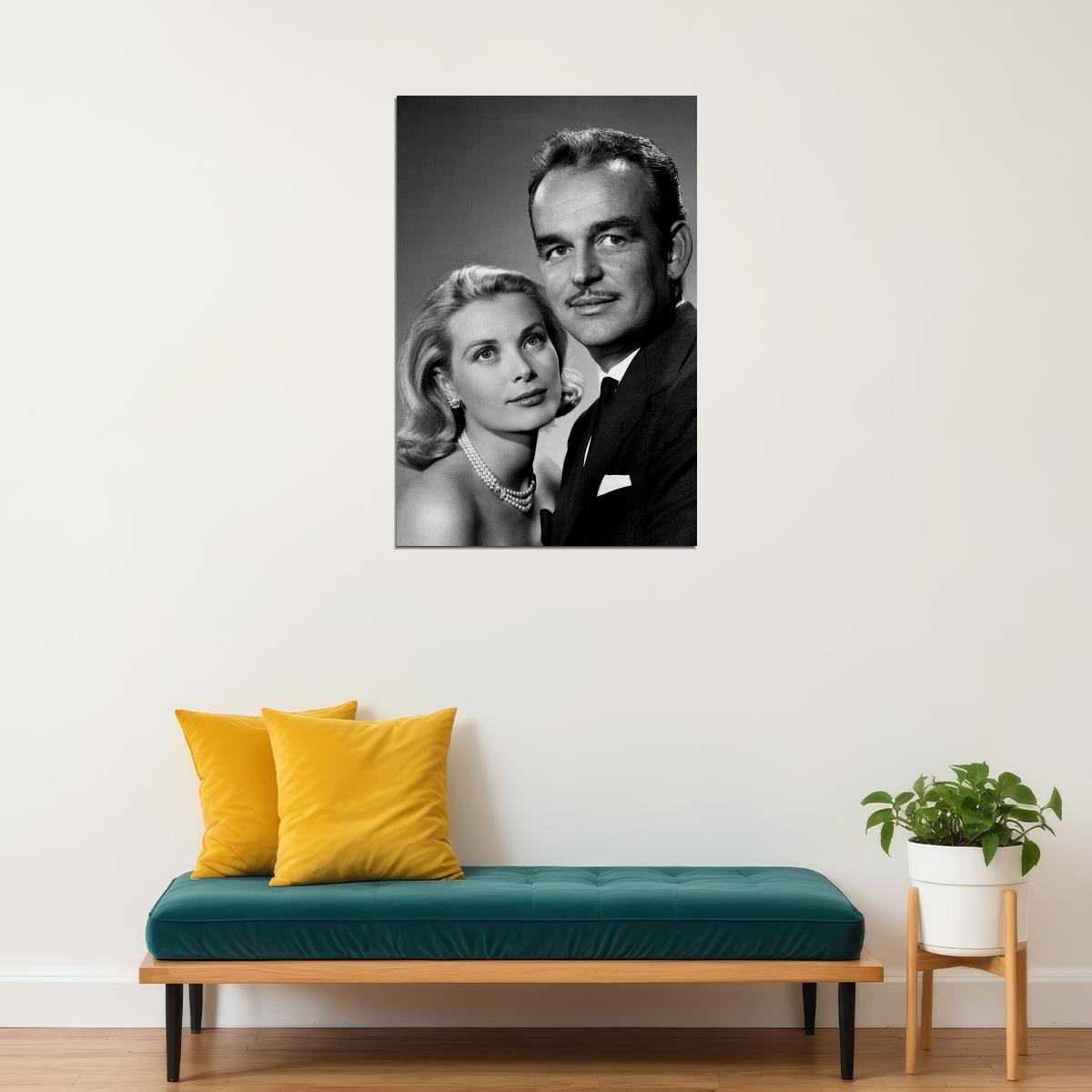 Prince Rainier Iii Of Monaco And Grace Kelly Poster Wall Art Print Home Wall Decor - xonomax