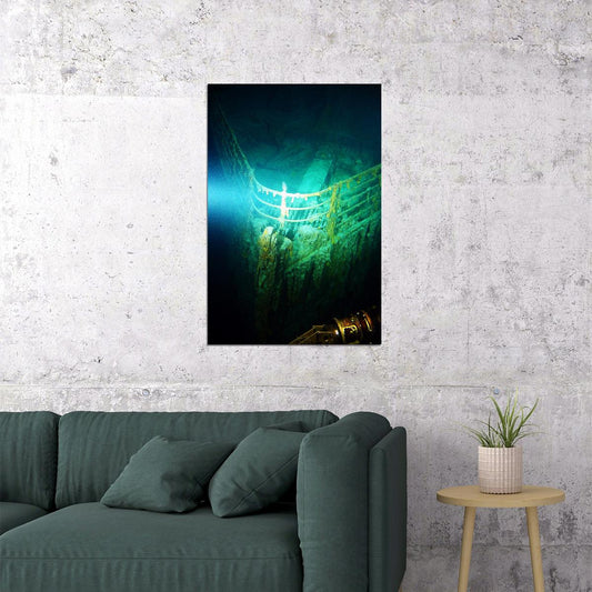 Bow Of Shipwrecked Titanic Cruise Ship Poster Wall Art Print Home Wall Decor - xonomax