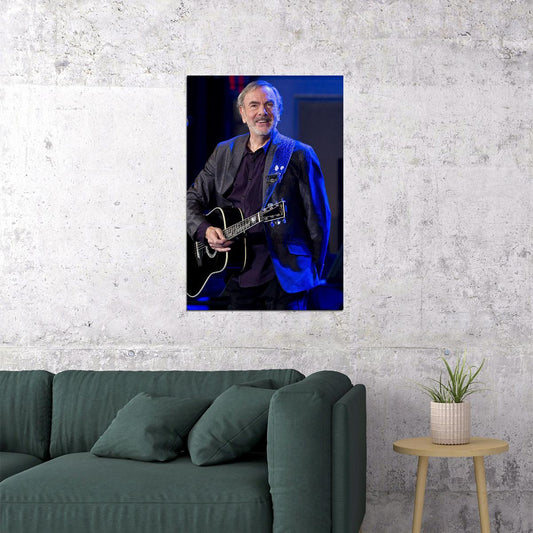 Neil Diamond Sings In Concert Poster Wall Art Print Home Wall Decor - xonomax