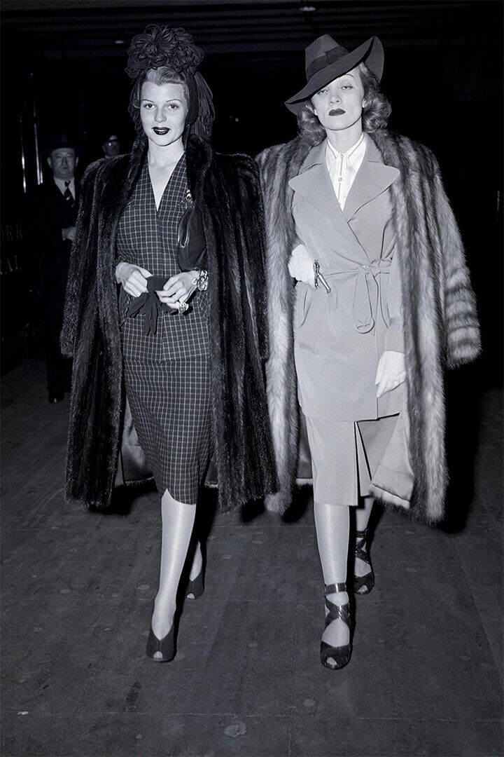 Rita Hayworth And Marlene Dietrich Poster Wall Art Print Home Wall Decor
