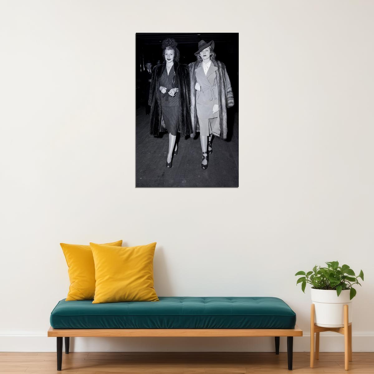 Rita Hayworth And Marlene Dietrich Poster Wall Art Print Home Wall Decor