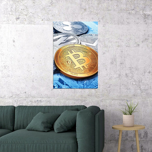 Bit Coin Digital Independent Money Poster Wall Art Print Home Wall Decor - xonomax
