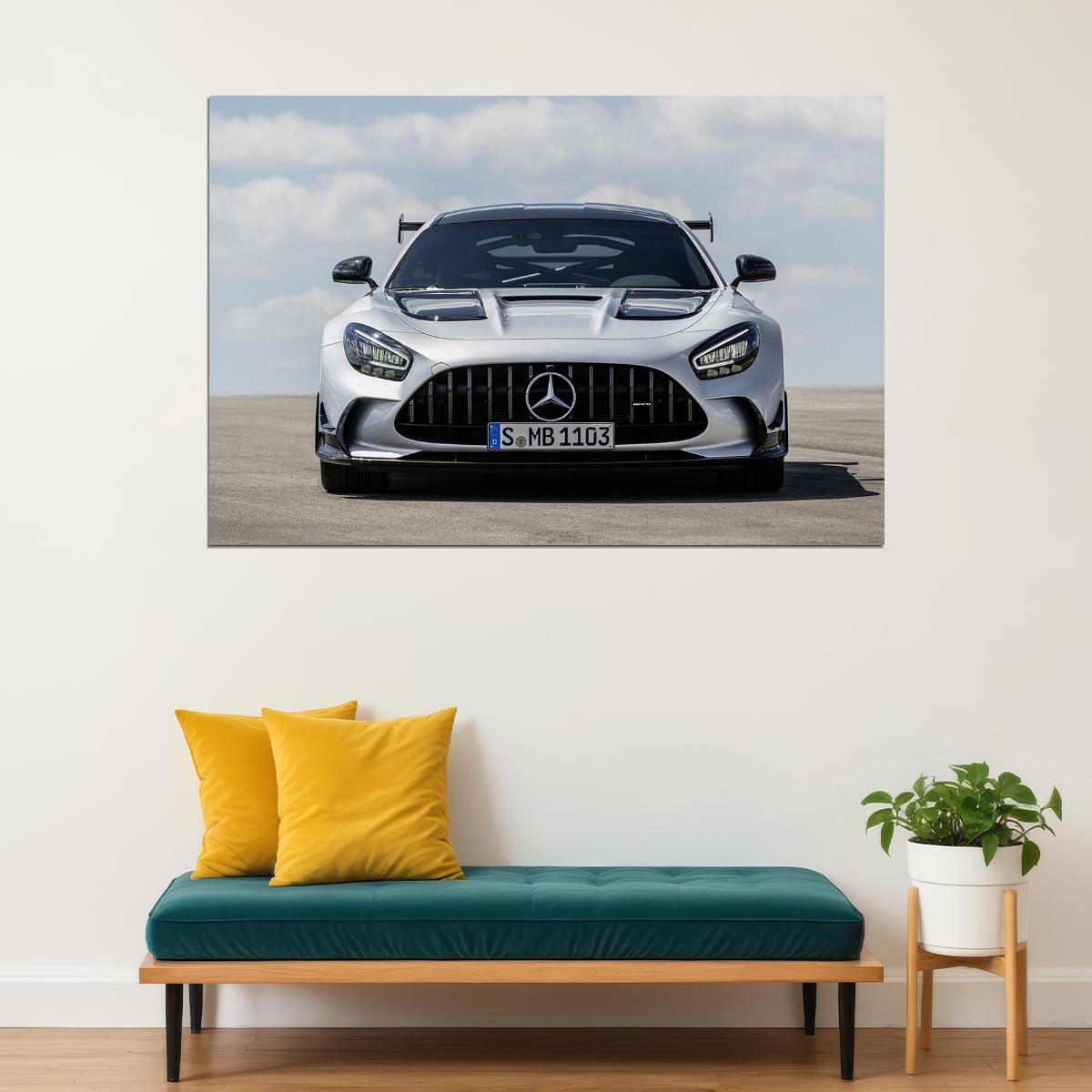 Mercedes-amg Gt Black Series Front View Poster Wall Art Print Home Wall Decor - xonomax