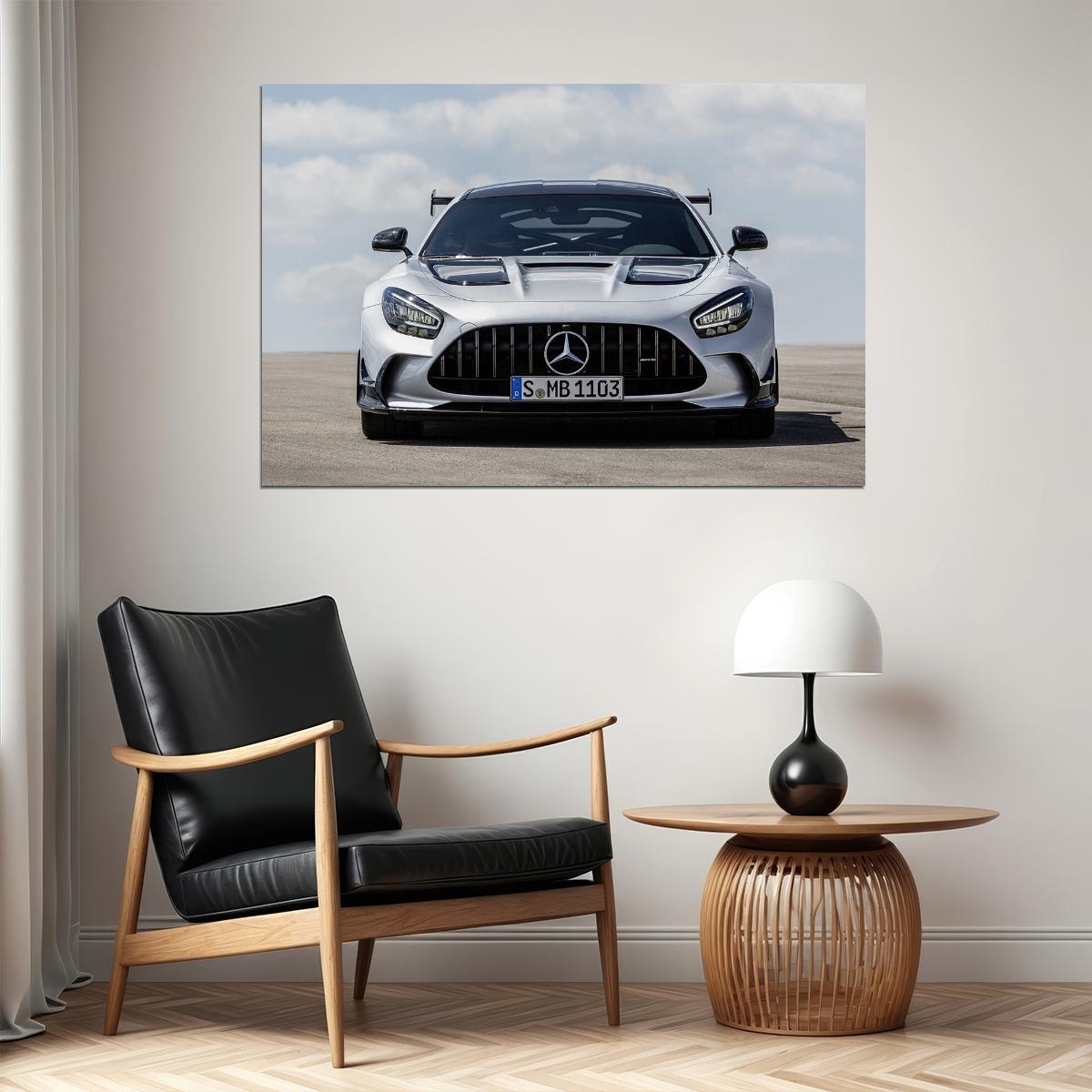 Mercedes-amg Gt Black Series Front View Poster Wall Art Print Home Wall Decor - xonomax