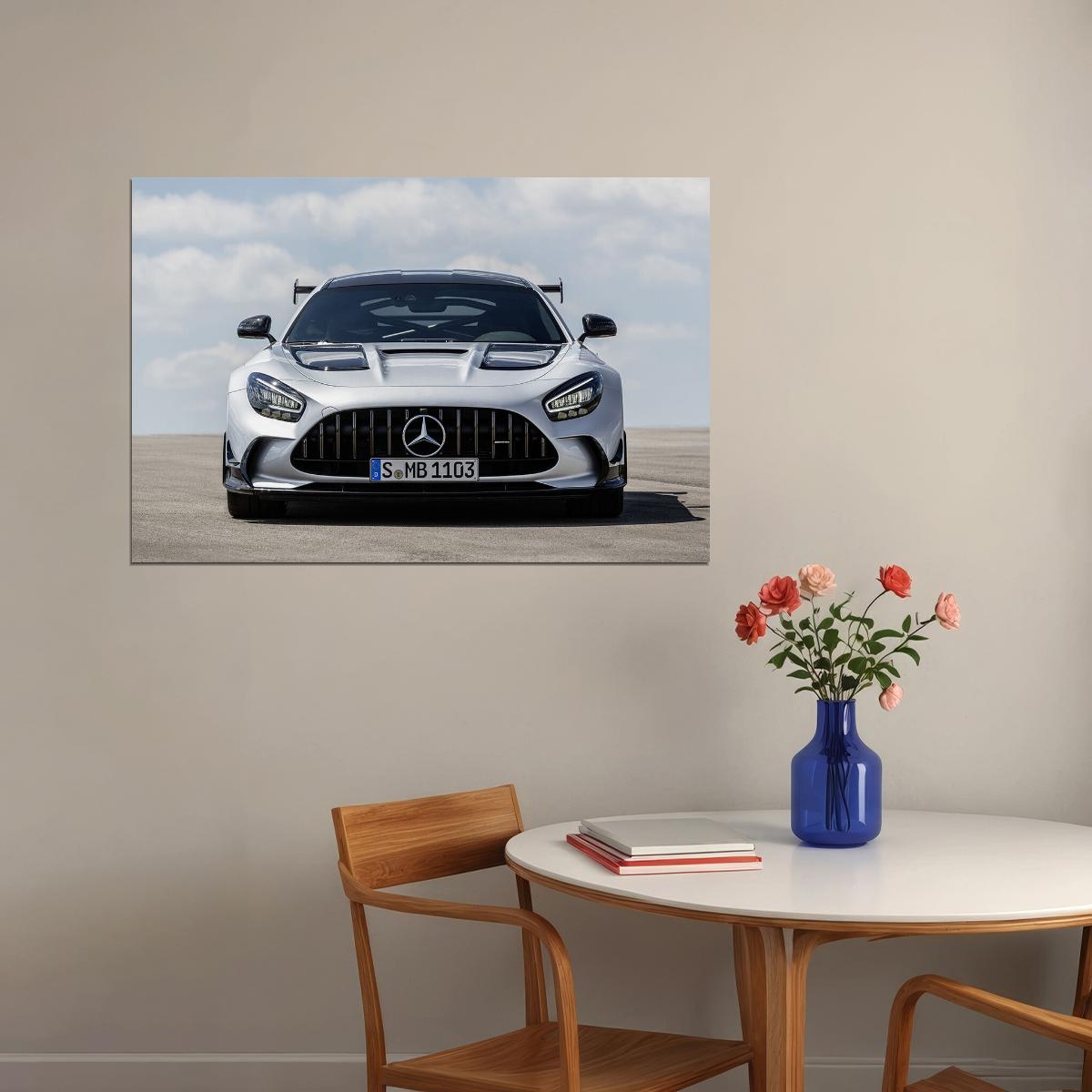 Mercedes-amg Gt Black Series Front View Poster Wall Art Print Home Wall Decor - xonomax