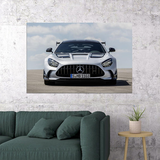 Mercedes-amg Gt Black Series Front View Poster Wall Art Print Home Wall Decor - xonomax