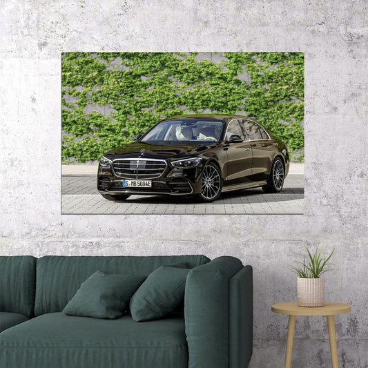 Mercedes-benz S 580 E Lang Amg Line Poster Wall Art Print Home Wall Decor - xonomax