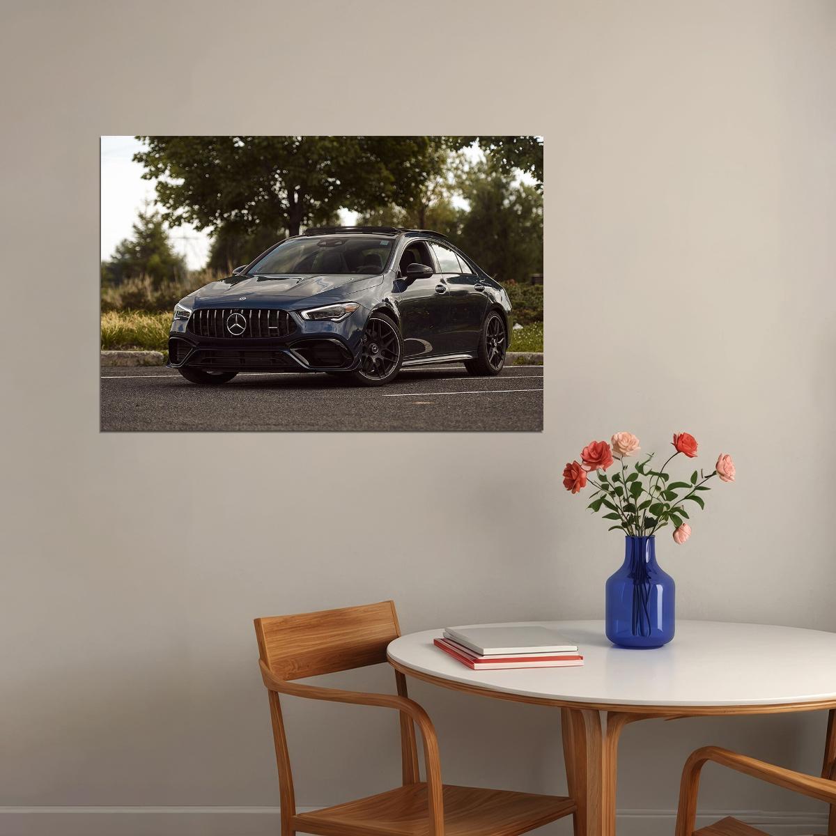 Mercedes-amg Black Sporty Car Aerodynamic 4matic Poster Wall Art Print Home Wall Decor - xonomax