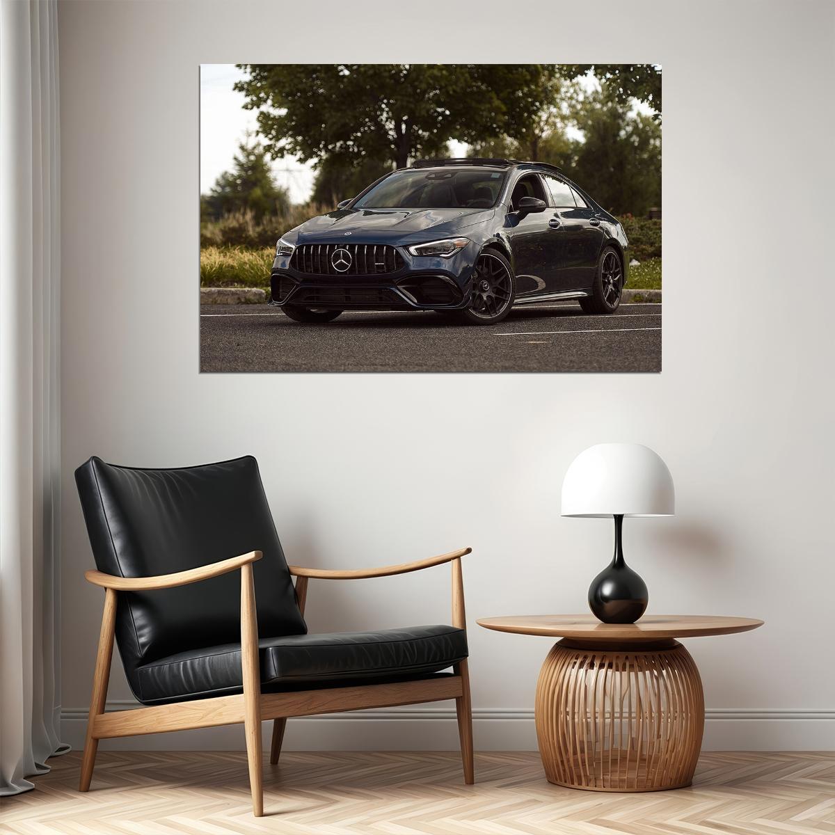 Mercedes-amg Black Sporty Car Aerodynamic 4matic Poster Wall Art Print Home Wall Decor - xonomax