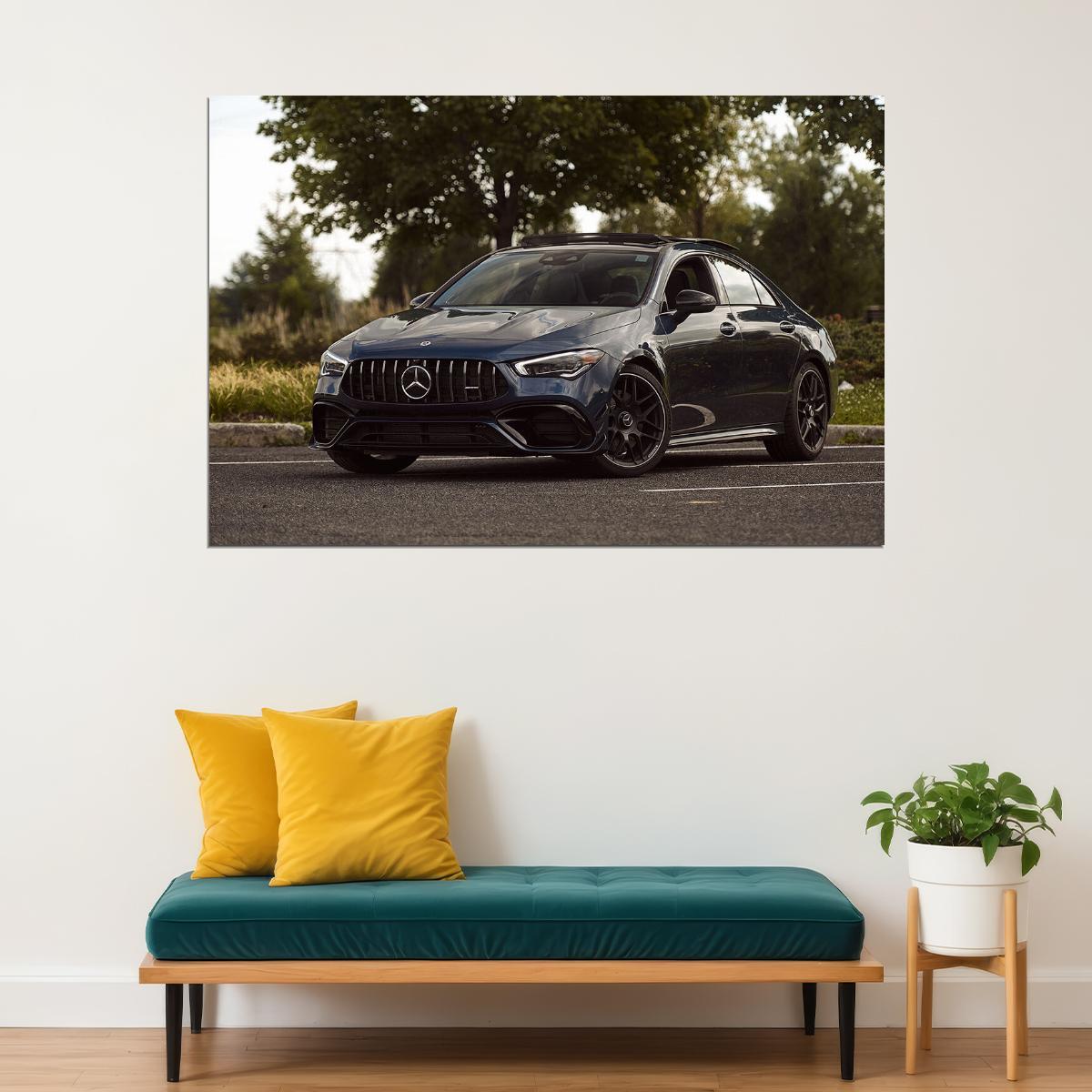 Mercedes-amg Black Sporty Car Aerodynamic 4matic Poster Wall Art Print Home Wall Decor - xonomax