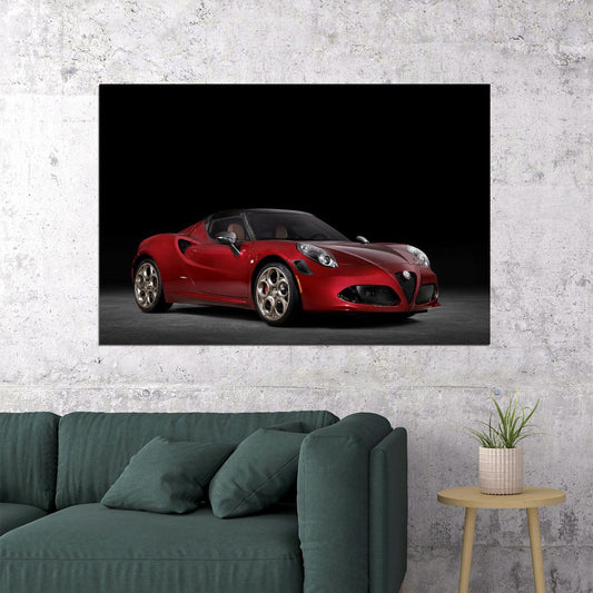 Alfa Romeo 4c Spider 33 Stradale Tributo Poster Wall Art Print Home Wall Decor - xonomax