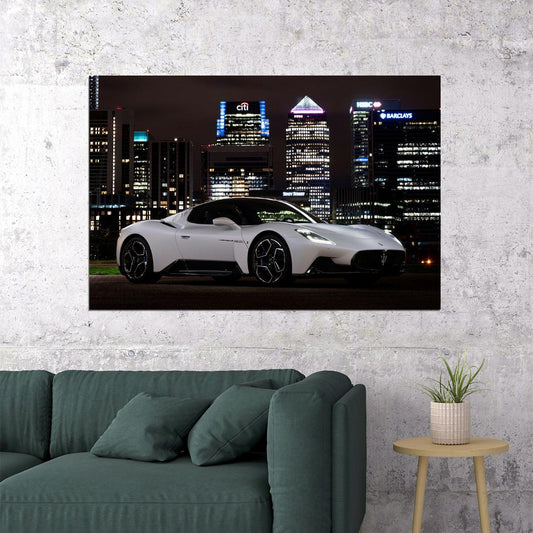 Maserati Mc20 Modern Sporty Car Poster Wall Art Print Home Wall Decor - xonomax