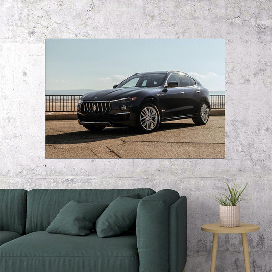 Maserati Levante S Q4 Granlusso Black Luxury Suv Poster Wall Art Print Home Wall Decor - xonomax