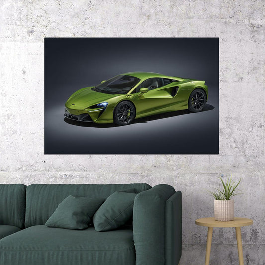 Mclaren Artura Green Sporty Model Car Poster Wall Art Print Home Wall Decor - xonomax