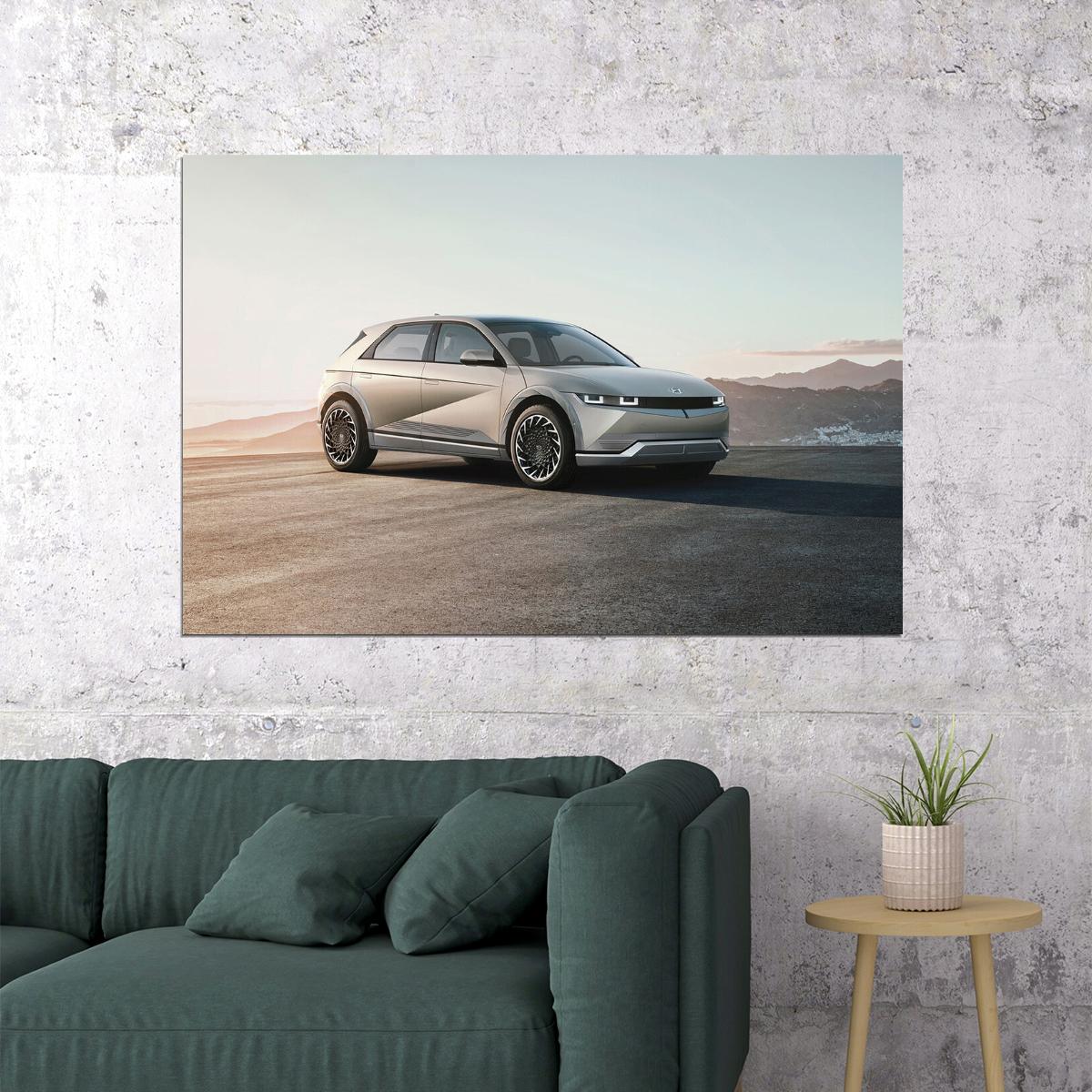 Hyundai Ioniq 5 Modern Family Car Poster Wall Art Print Home Wall Decor