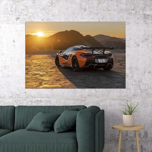 Mclaren 620r Scenic Sunset Poster Wall Art Print Home Wall Decor - xonomax