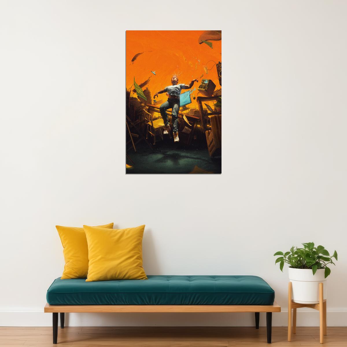 Rapper Producer Logic No Pressure Music Album Poster Wall Art Print Home Wall Decor