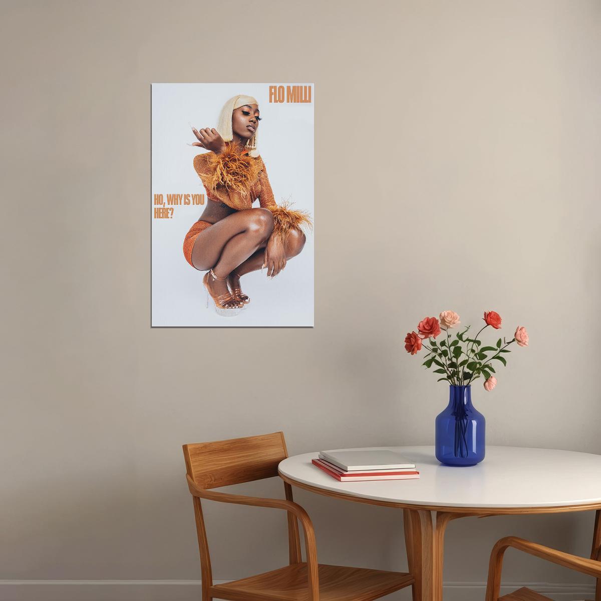 Flo Milli Ho Why Is You Here? Music Album Poster Wall Art Print Home Wall Decor