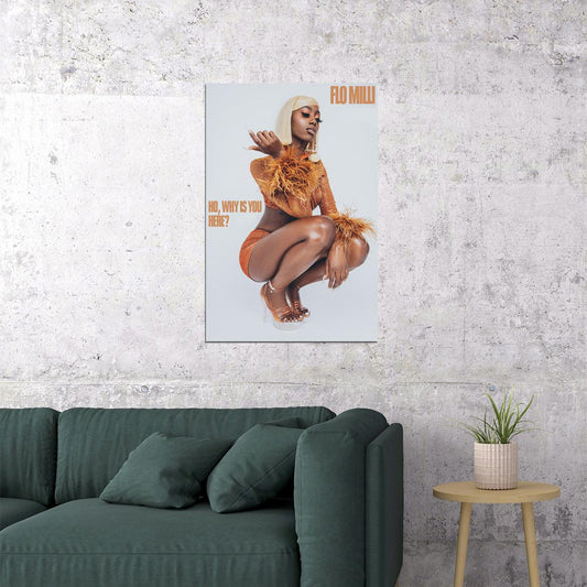 Flo Milli Ho Why Is You Here? Music Album Poster Wall Art Print Home Wall Decor - xonomax
