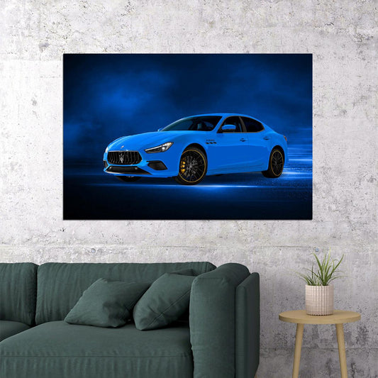 Maserati Ghibli S Q4 F Tributo Poster Wall Art Print Home Wall Decor - xonomax