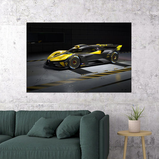 Bugatti Bolide Sports Racing Car Poster Wall Art Print Home Wall Decor - xonomax