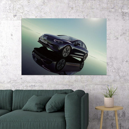Mercedes-benz Eqe 350 Electric Line Poster Wall Art Print Home Wall Decor - xonomax