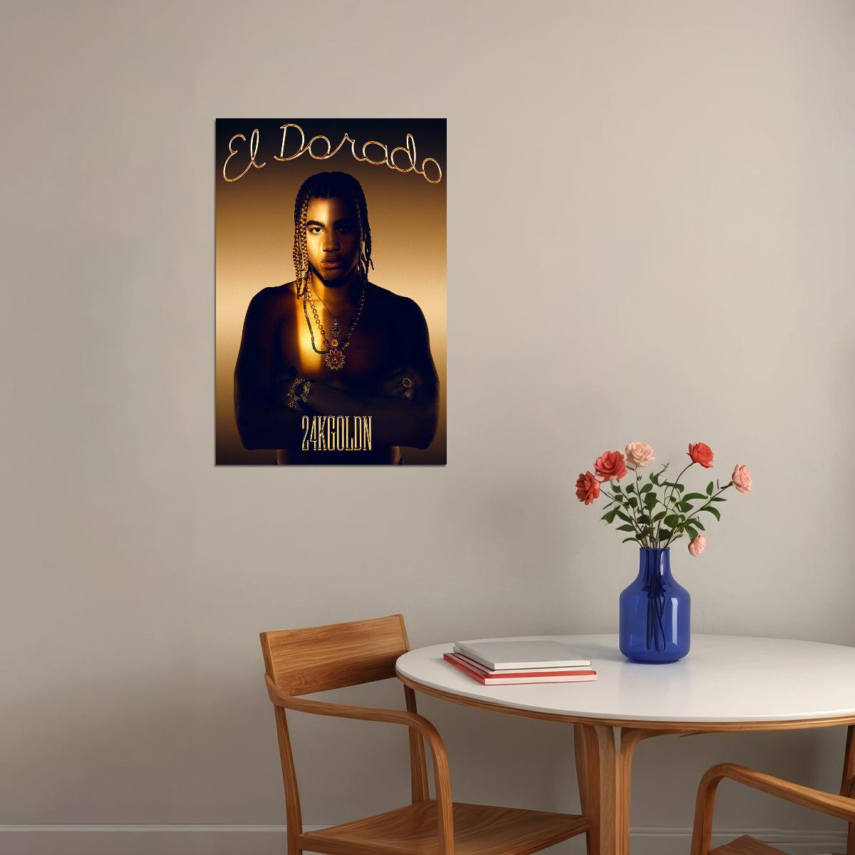 24kgoldn American Singer El Dorado Music Album Poster Wall Art Print Home Wall Decor - xonomax