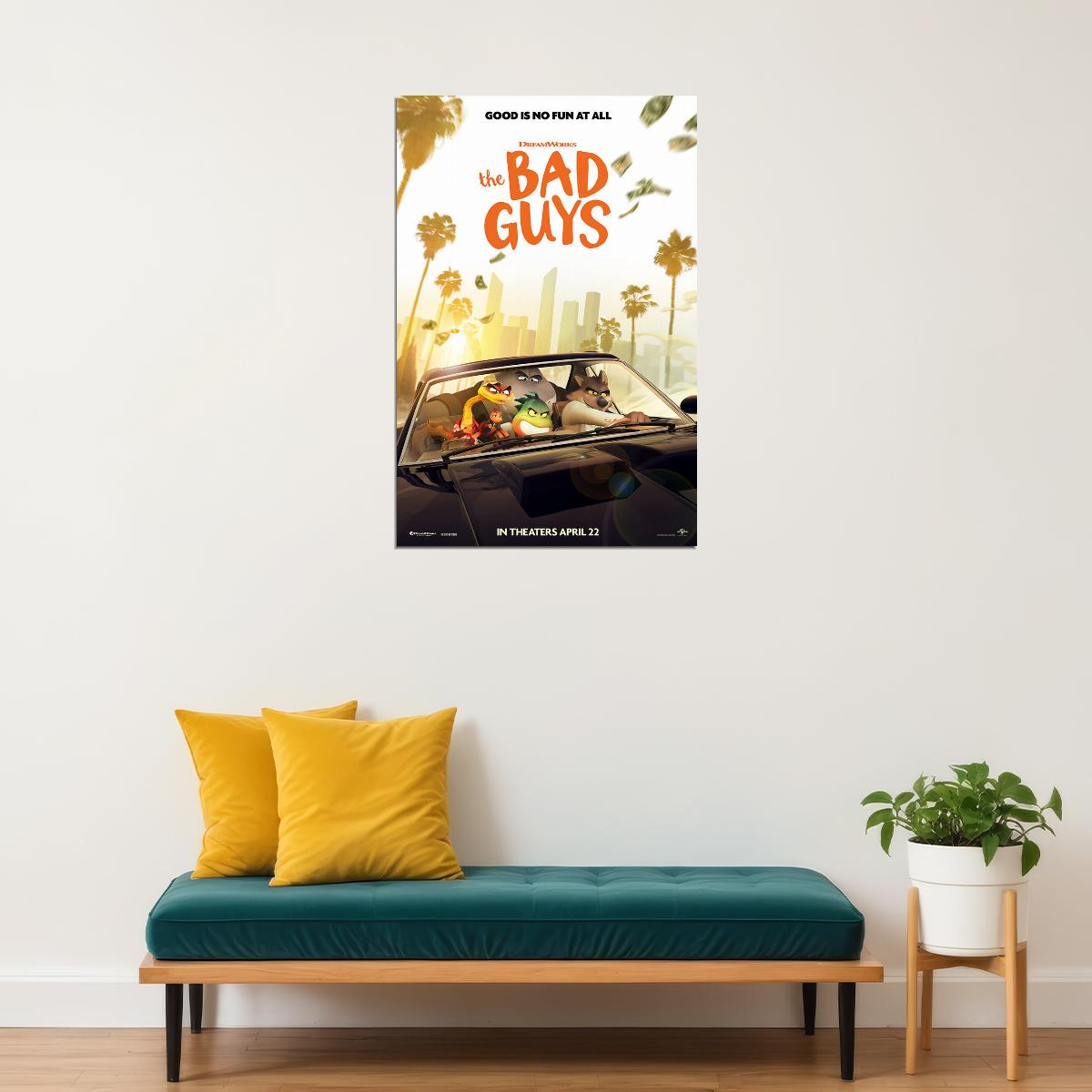 The Bad Guys Animation Action Comedy Poster Wall Art Print Home Wall Decor - xonomax