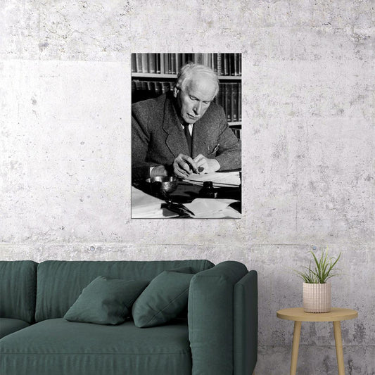 Psychiatrist Carl Jung At Desk Writing Poster Wall Art Print Home Wall Decor - xonomax