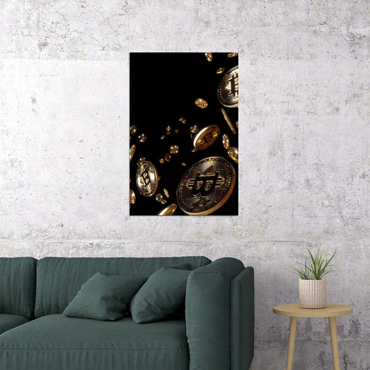 Bit Coin Digital Independent Money Poster Wall Art Print Home Wall Decor - xonomax