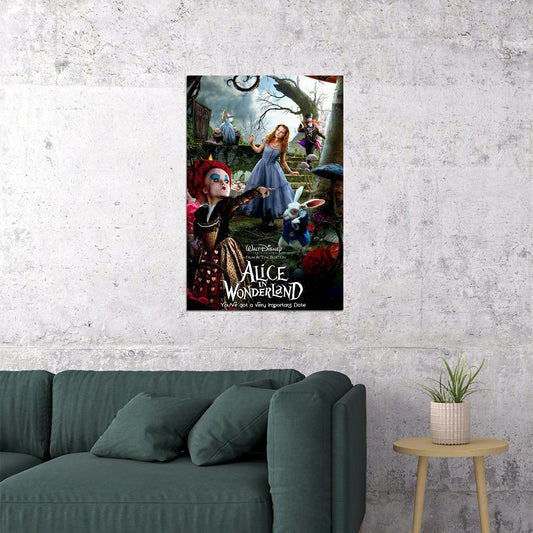 Alice In Wonderland Movie Fantasy Poster Wall Art Print Home Wall Decor - xonomax