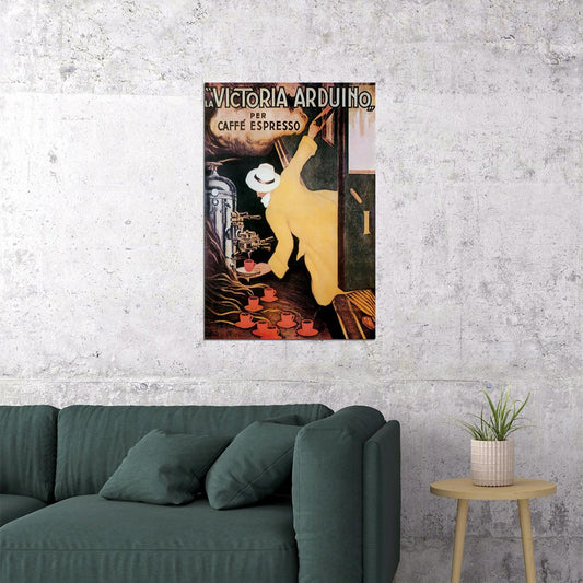 La Victoria Arduino Vintage Expresso Coffee Poster Wall Art Print Home Wall Decor - xonomax