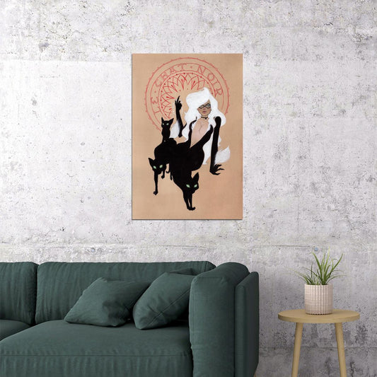 Black Cat By Steinlen Fine 1895 Poster Wall Art Print Home Wall Decor - xonomax