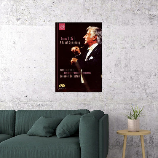 Leonard Bernstein Conducting Boston Symphony Poster Wall Art Print Home Wall Decor - xonomax