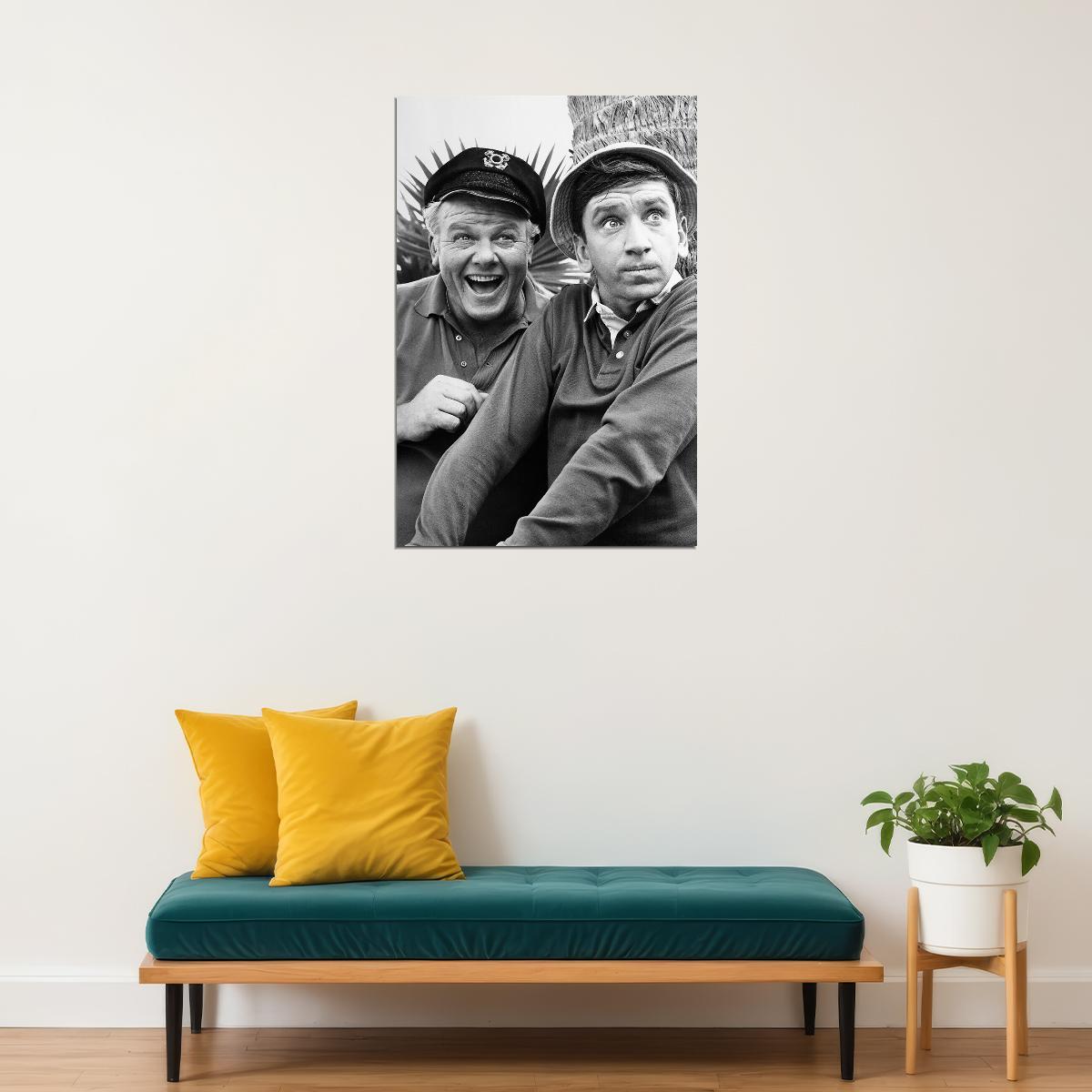 Alan Hale And Bob Denver In Gilligan's Island Poster Wall Art Print Home Wall Decor - xonomax