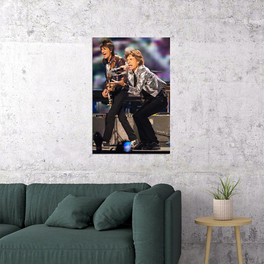 Mick Jagger Singing In Concert Poster Wall Art Print Home Wall Decor - xonomax