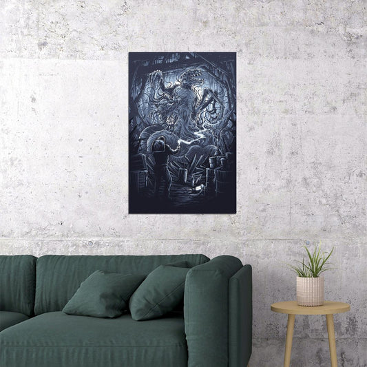 The Monster Movie Horror Poster Wall Art Print Home Wall Decor - xonomax