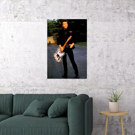 Waylon Jennings Relaxing In Chair Poster Wall Art Print Home Wall Decor - xonomax