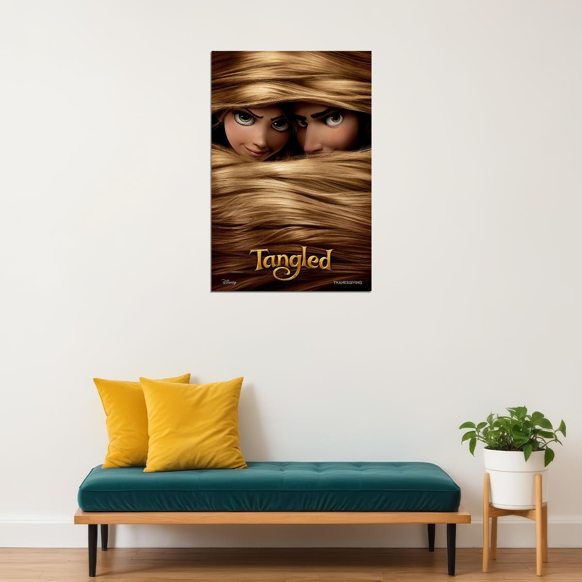 Tangled Rapunzel Flynn Maximus Movie Poster Wall Art Print Home Wall Decor - xonomax