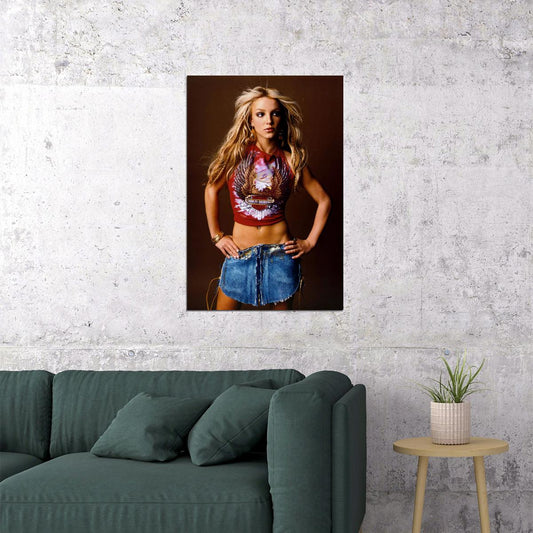 Britney Spears Celebrity Patriotic Us Flag Poster Wall Art Print Home Wall Decor - xonomax