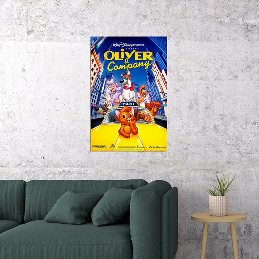 Oliver And Company Collectible Movie Picture Poster Wall Art Print Home Wall Decor - xonomax