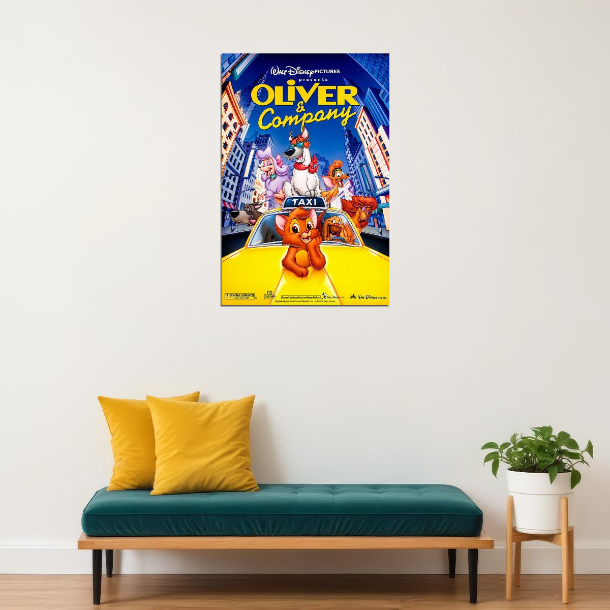 Oliver And Company Collectible Movie Picture Poster Wall Art Print Home Wall Decor - xonomax