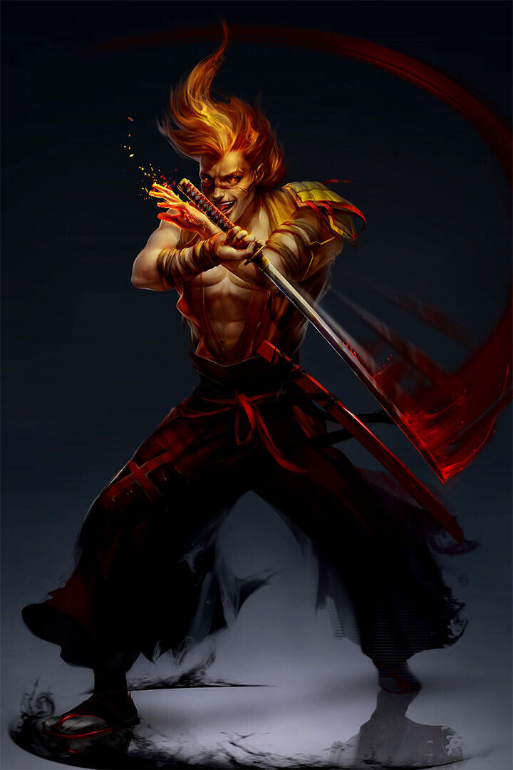 Dungeons And Dragons Fire Demon Fantasy Picture Poster Wall Art Print Home Wall Decor - xonomax