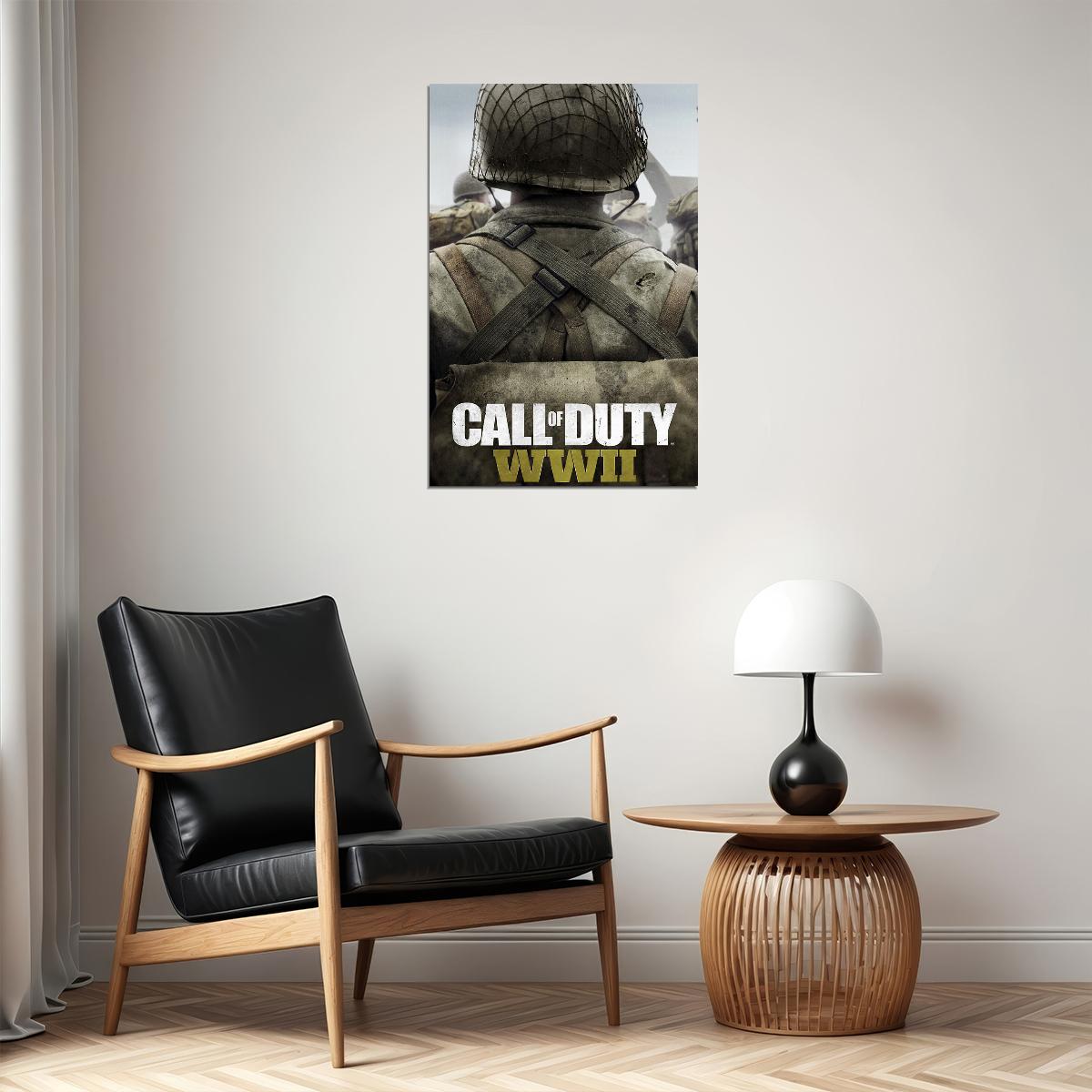 Call Of Duty World War Ii Action Adventure Game Poster Wall Art Print Home Wall Decor - xonomax